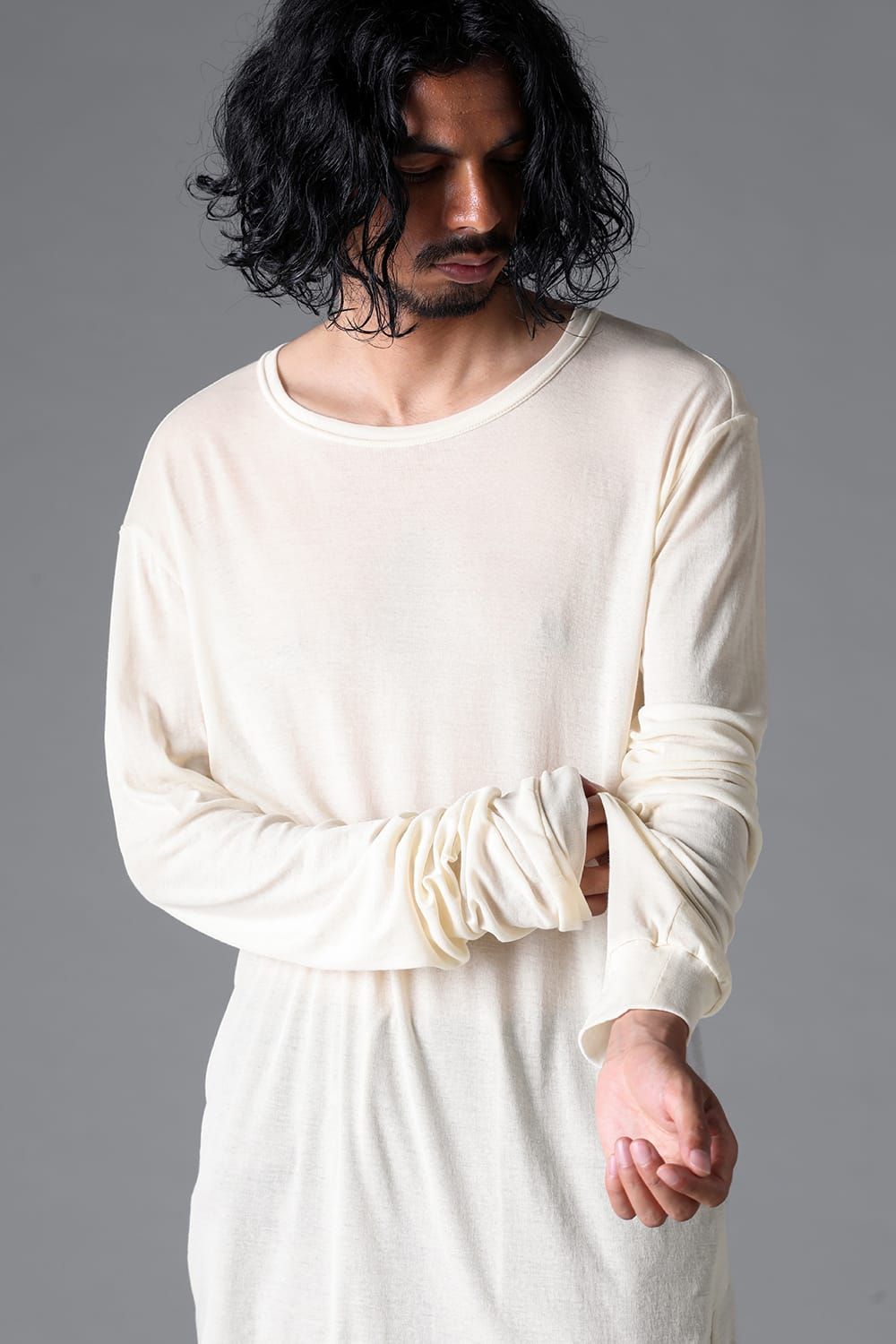 《2026SS先行予約》Gauze Jersey Long Sleeve"Black / Cream /White /Stone /Brown" / ガーゼジャージーロングスリーブ"ブラック/クリーム/ホワイト/ストーン/ブラウン"