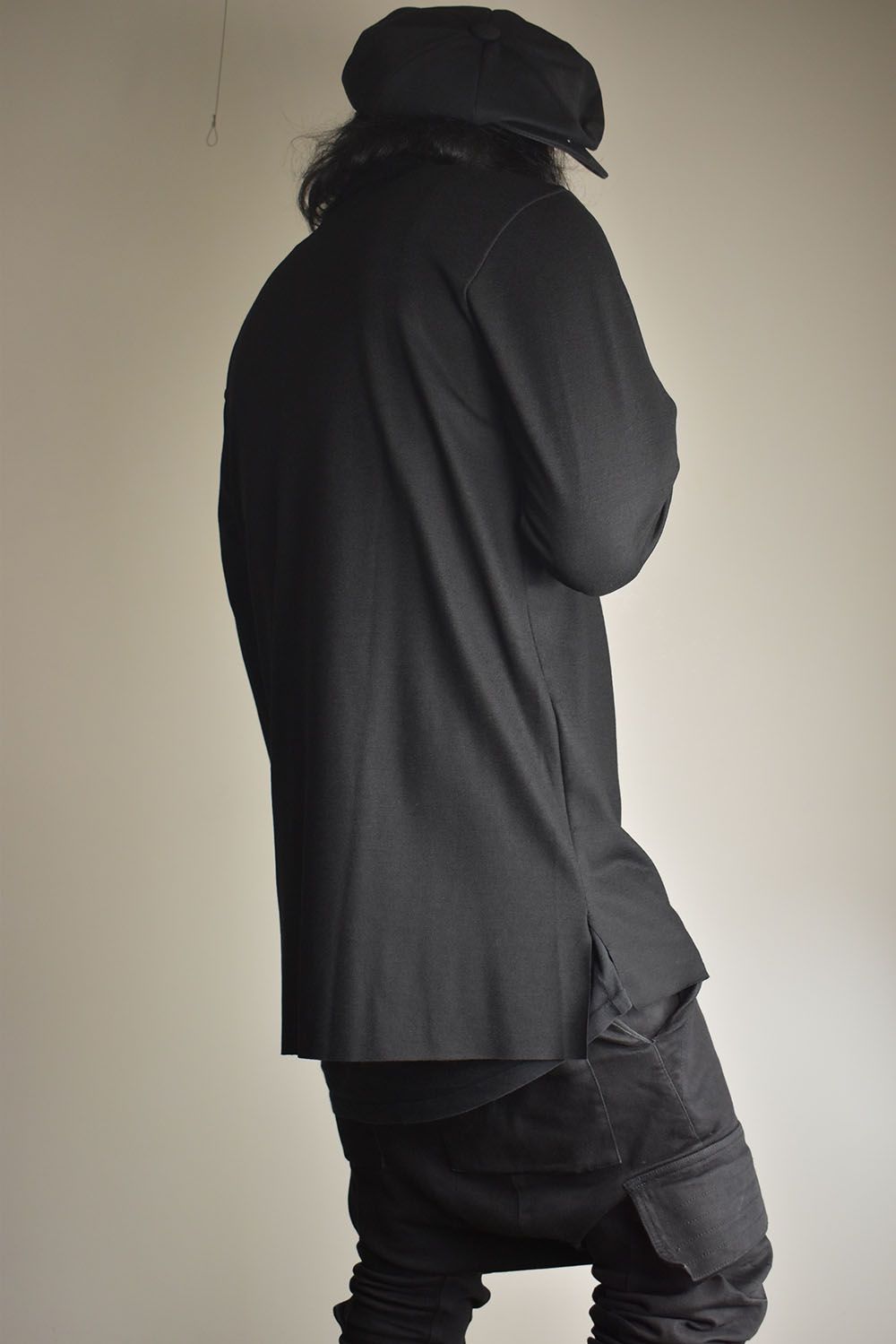 High Neck  Long Pullover "Black" / ハイネックロングプルオーバー"ブラック"
