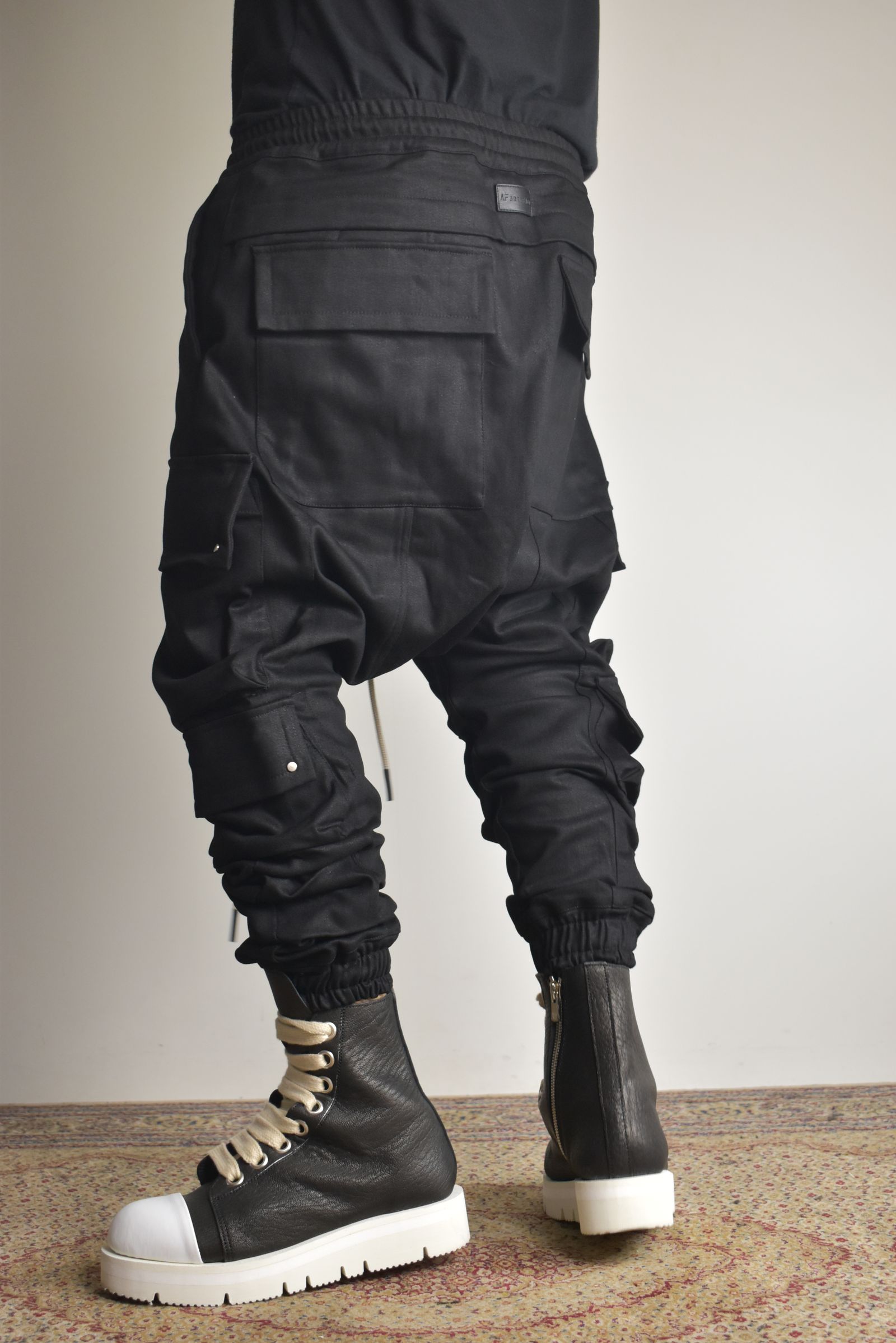 Bonding Sarouel Cargo Jogger Denim"Black" / ボンディングサルエルカーゴジョガーデニム"ブラック"