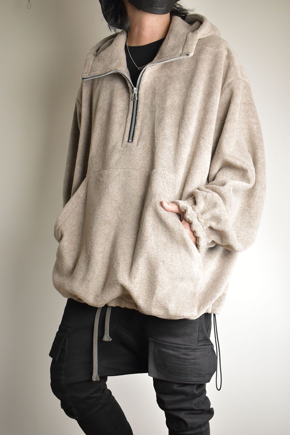 Fleece Hoodie"Beige" / フリースフーディ"ベージュ/"