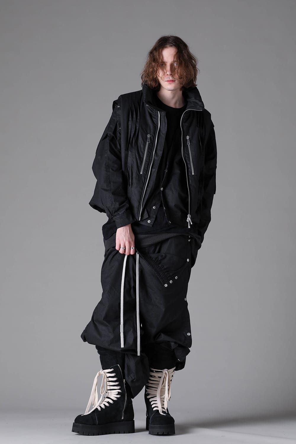 《2026AW先行予約》Collar Less Blouson"Black" / カラーレスブルゾン"ブラック"