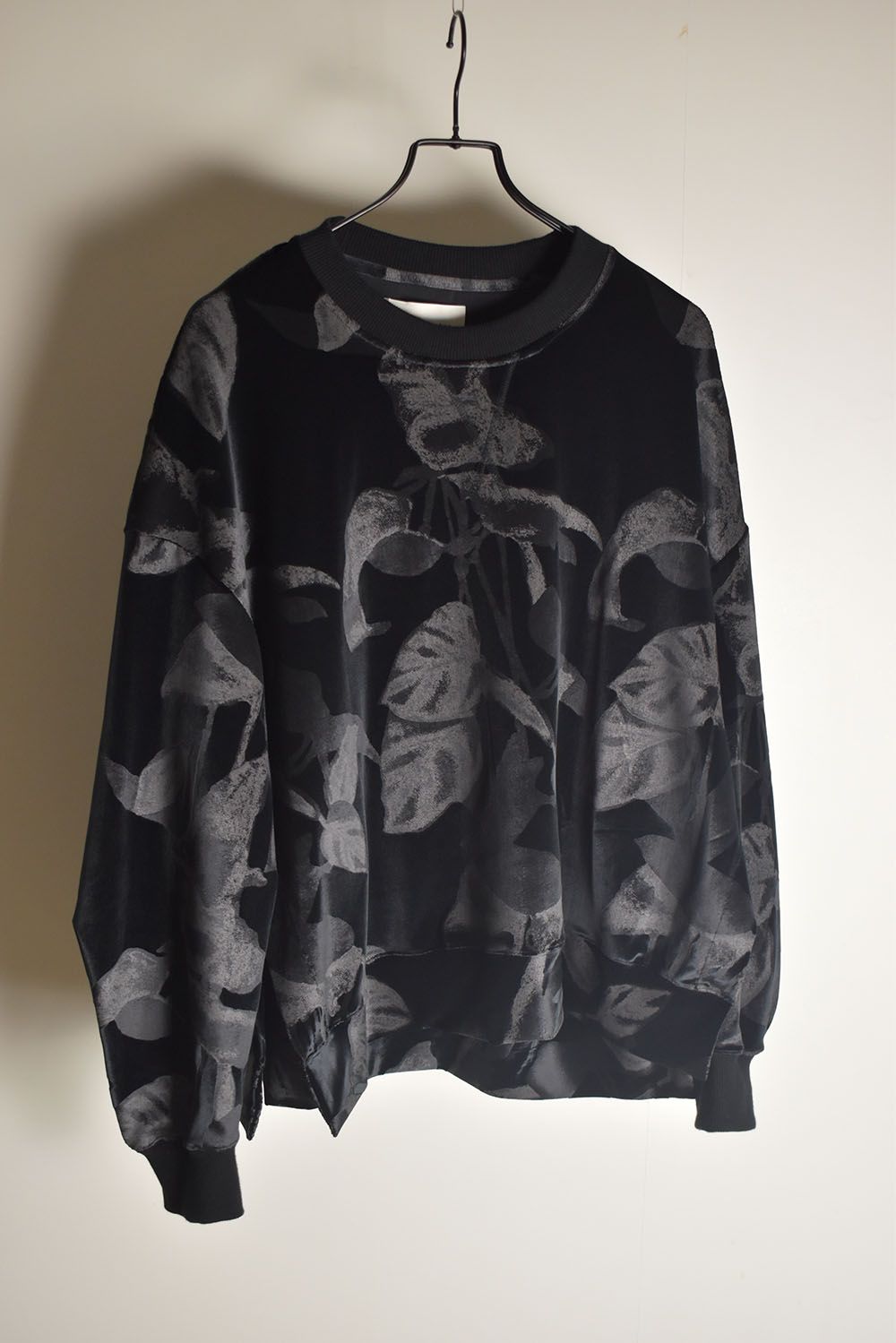 Crew Neck Side Vent Pullover"Black" / クルーネックサイドベンツプルオーバー"ブラック"