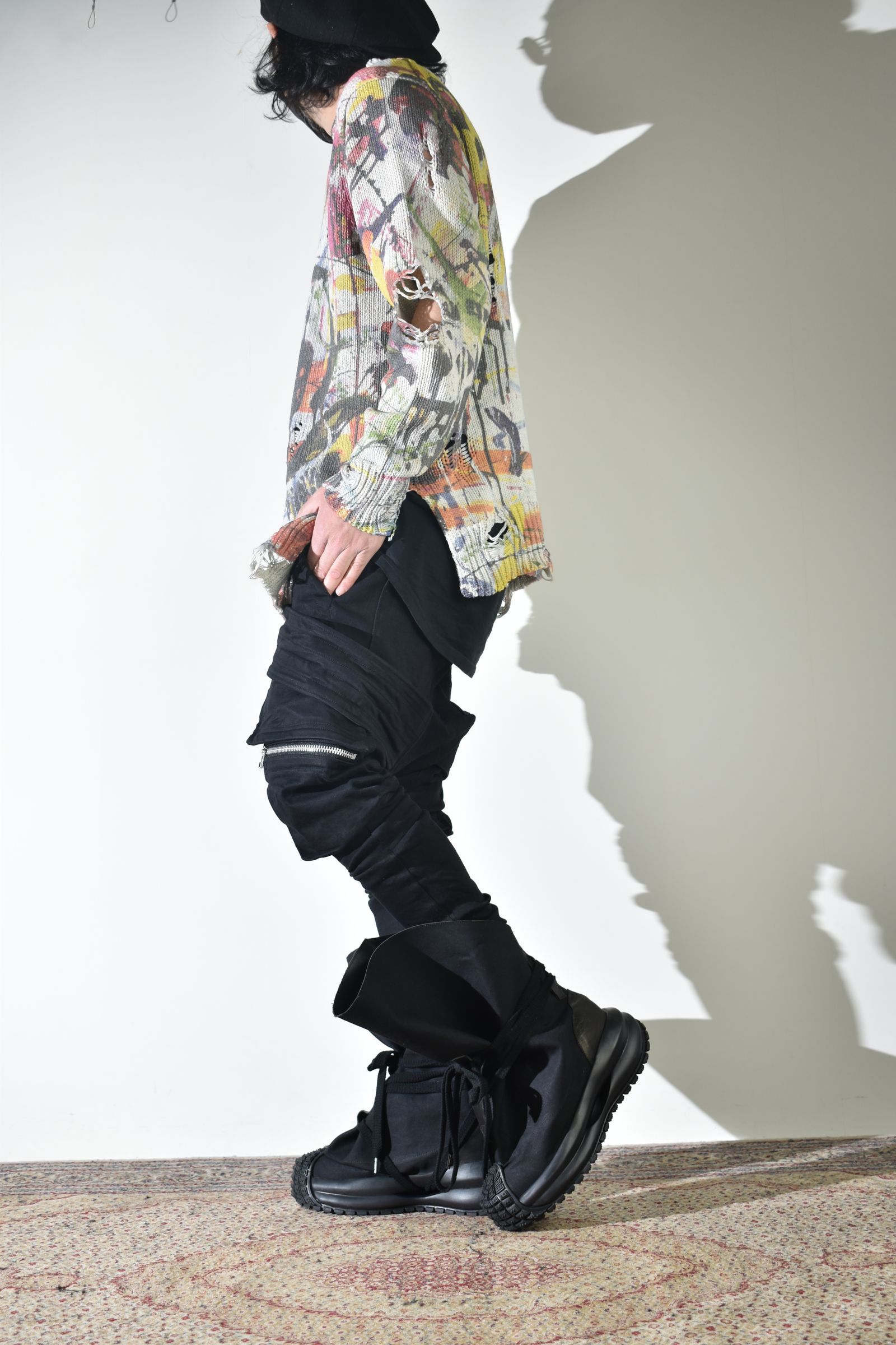 サルエルスキニーも合うサックブーツ