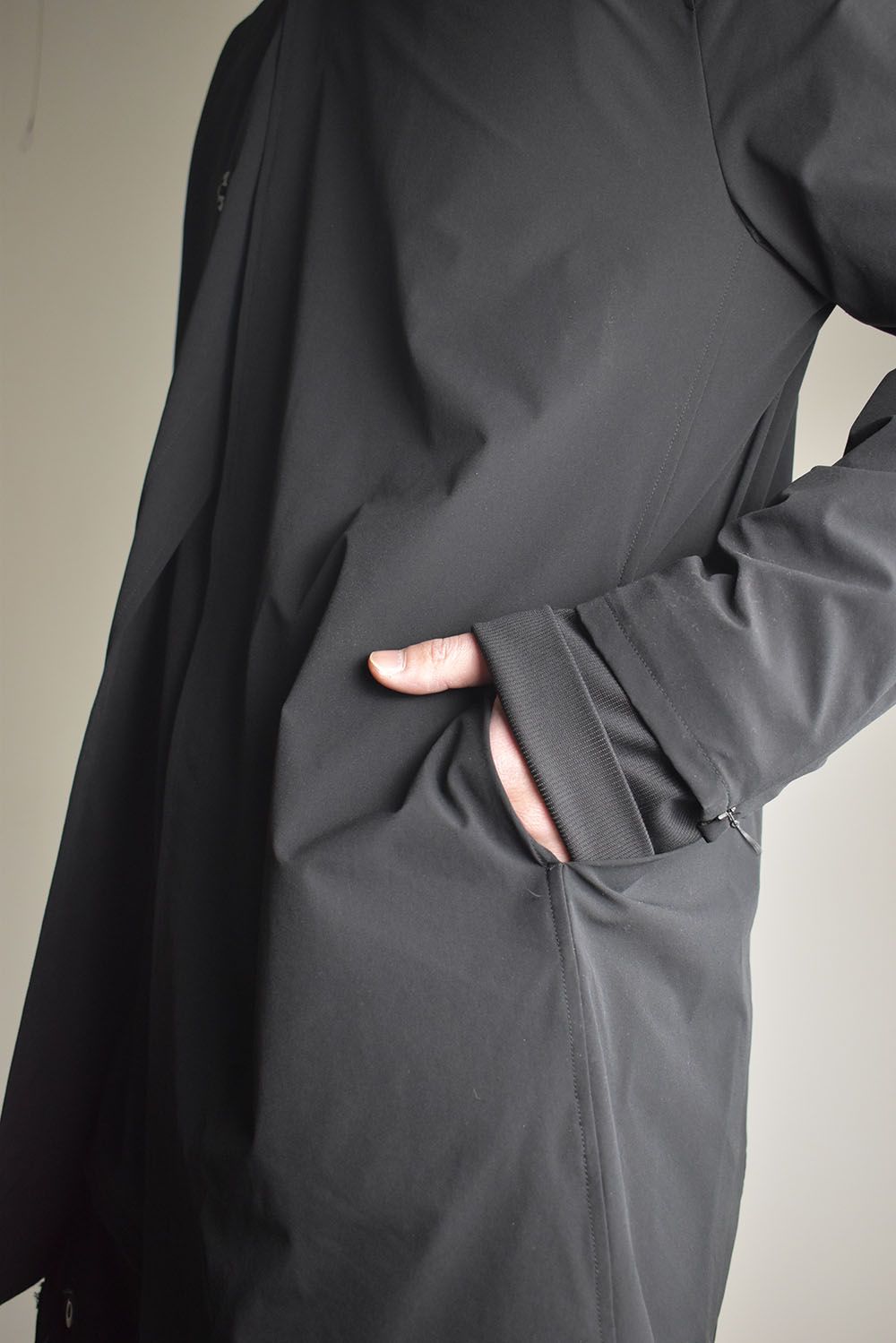 Anorak Jerseey Coat"Black" / アノラックジャージーコート"ブラック"