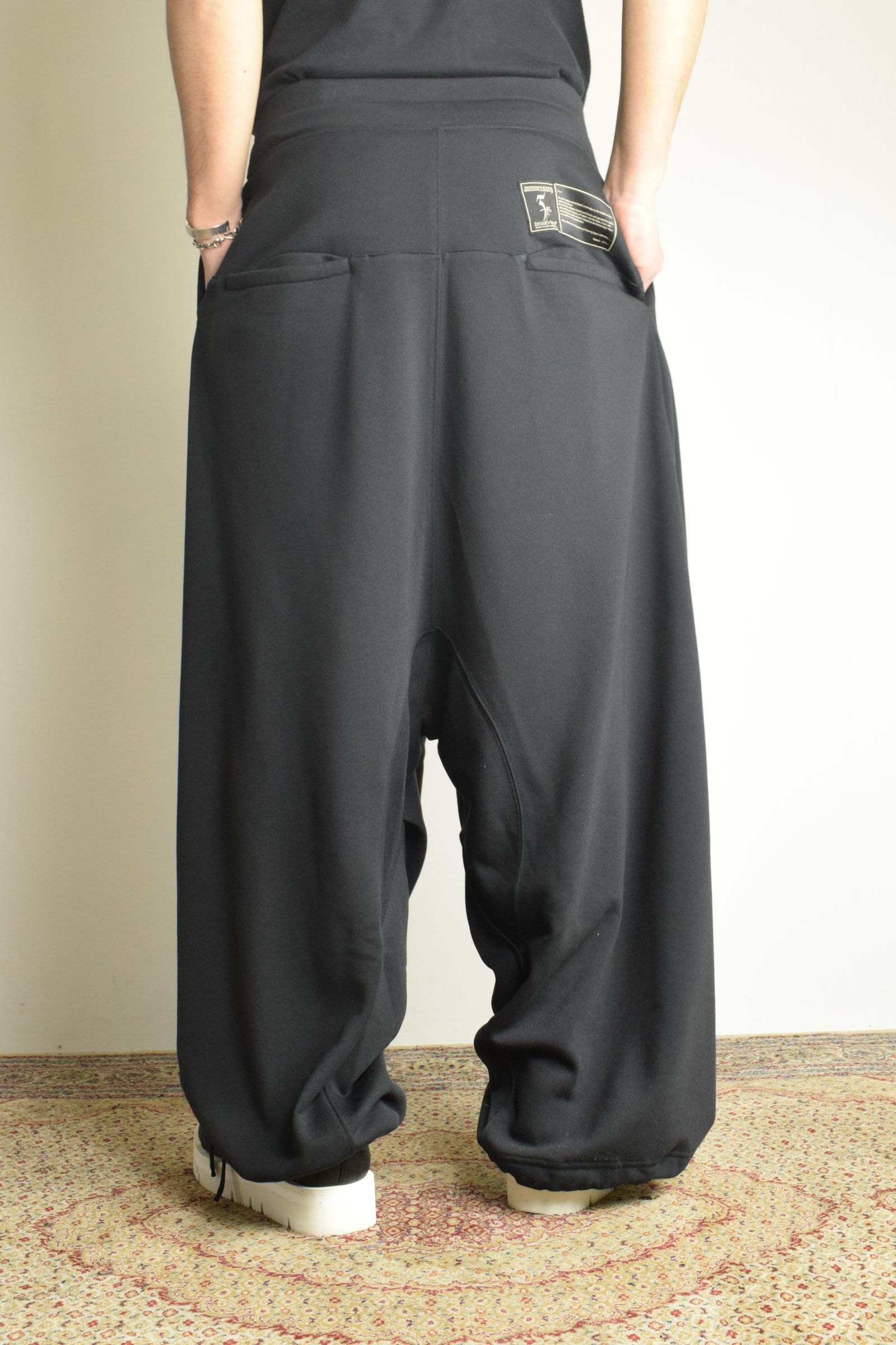 Sarouel Wide Sweat Pants"Black" / サルエルワイドスウェットパンツ"ブラック"