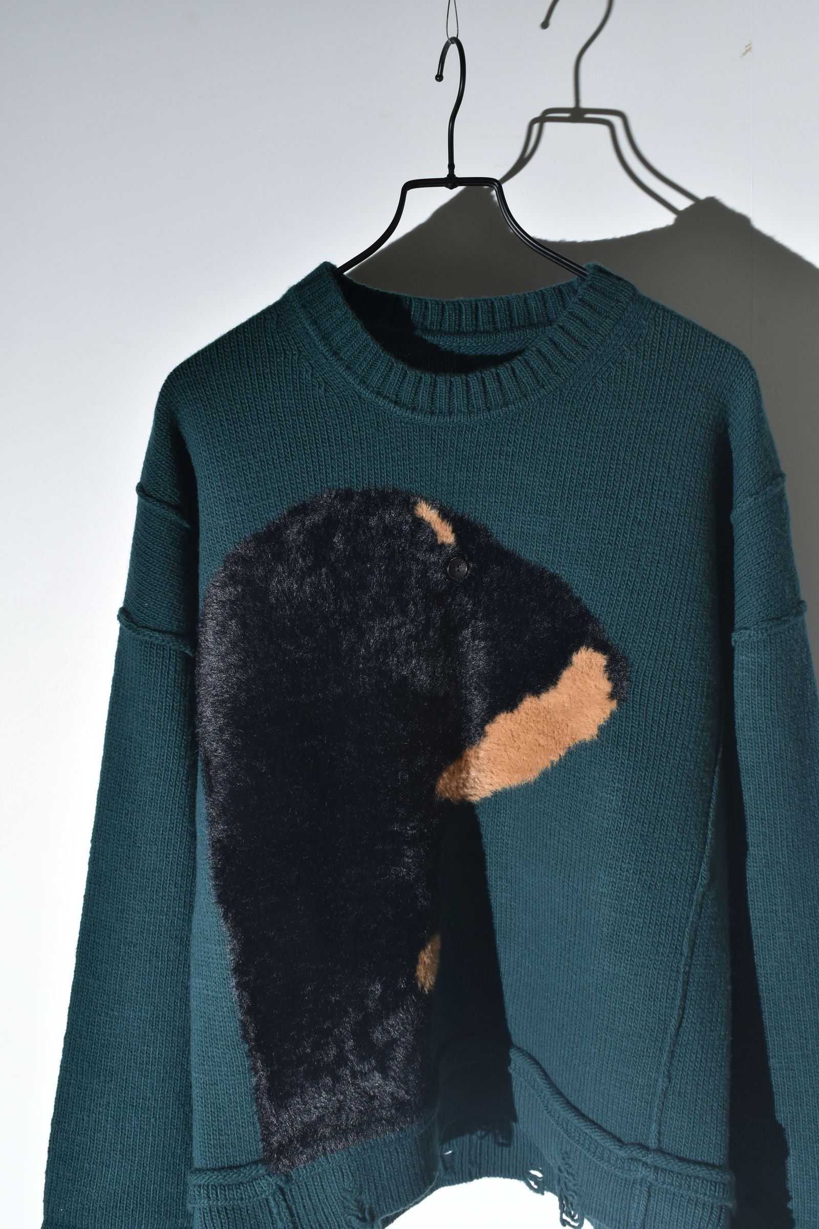 Dog Motif Intarsia Sweater "Jade" / ドッグモチーフインターシャセーター"ジェイド"