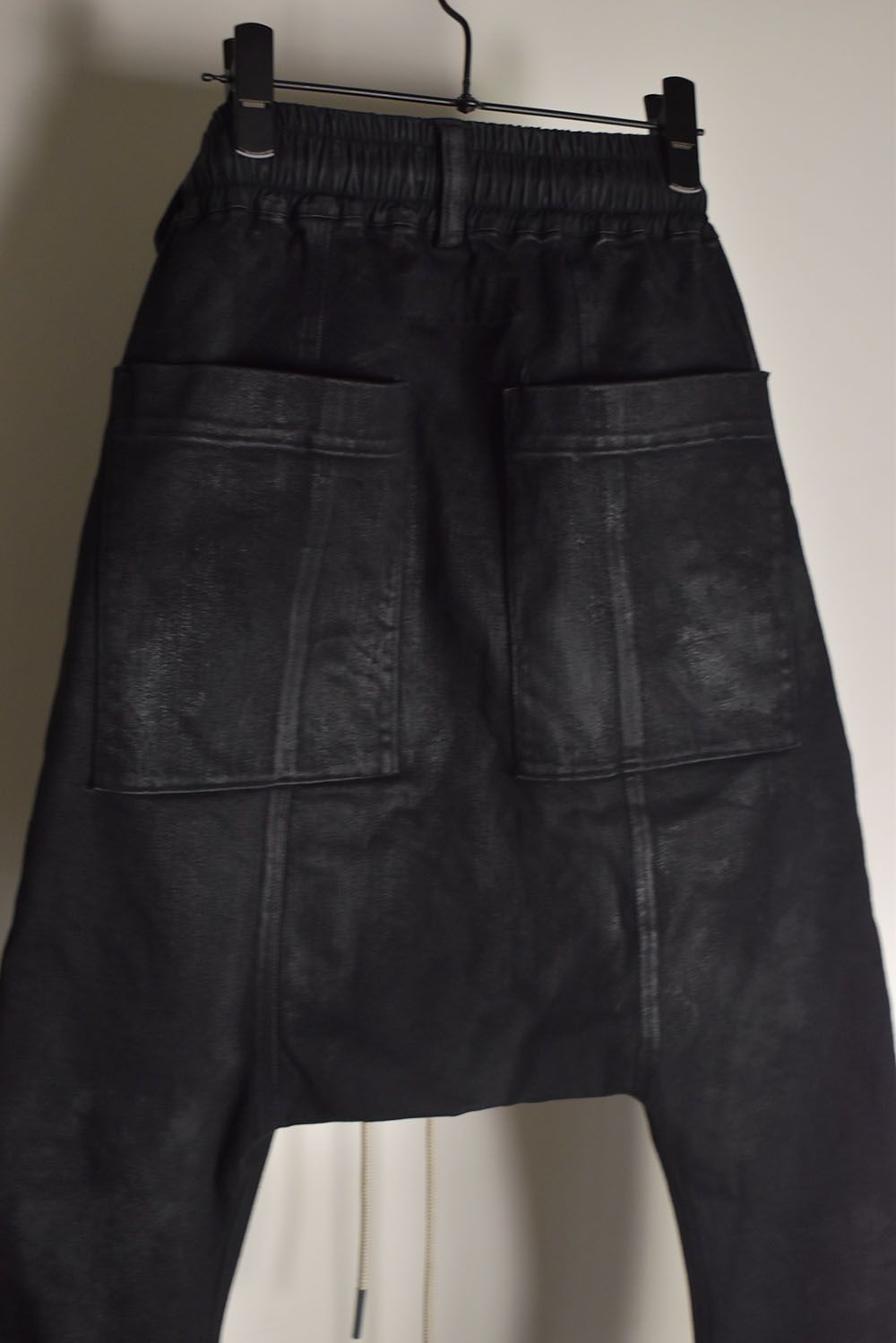 Coated Stretch denim Sarouel skinny"Black" / コーティングストレッチデニムサルエルスキニー"ブラック"