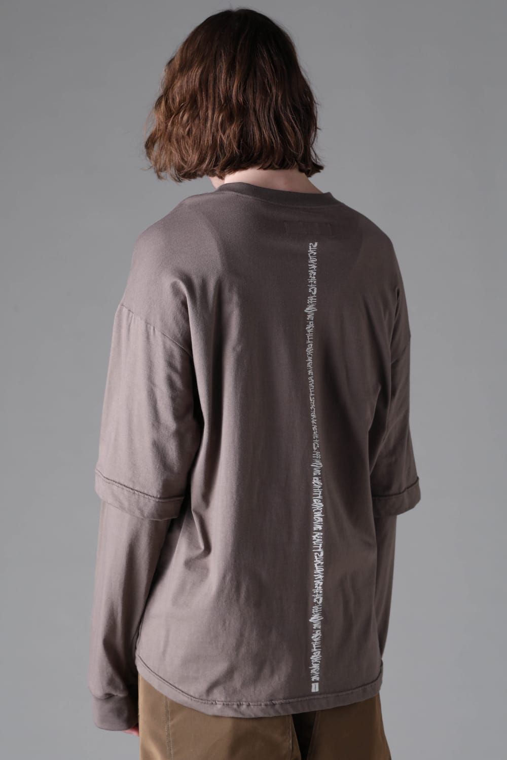 《2026AW先行予約》Printed Layerd Long Sleeve "Greige" / プリントレイヤードロングスリーブ"グレージュ"