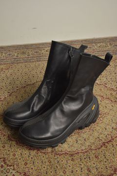 Over Lock Side Zip Boots_Maryam Horse Front "Black" / オーバーロックサイドジップブーツ マリアムホースフロント"ブラック"