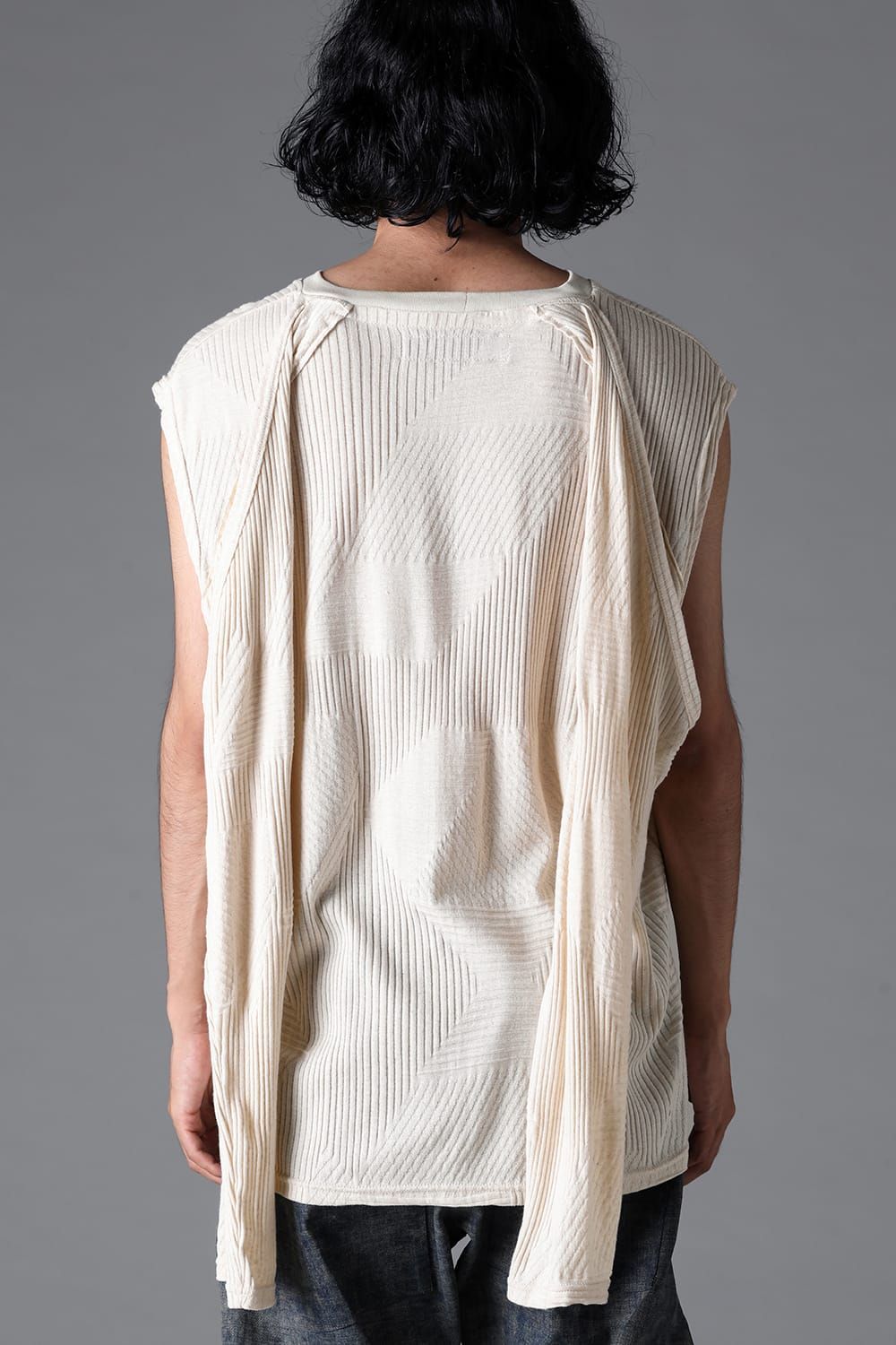 《2026SS先行予約》Deformed Stripe Pattern Shiva Long Sleeve Tee "Black / Cream" /ディフォルメドストライプパターンシヴァロングスリーブ"ブラック/クリーム"