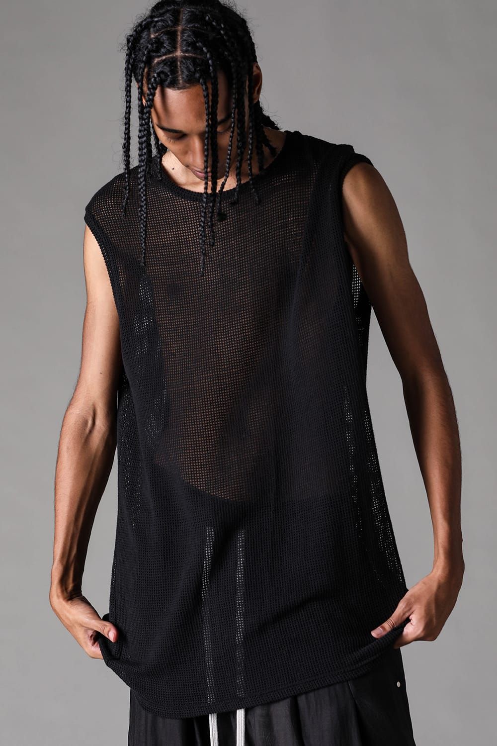 《2027SS先行予約》Mesh Tank Top "Black" / メッシュタンクトップ "ブラック"