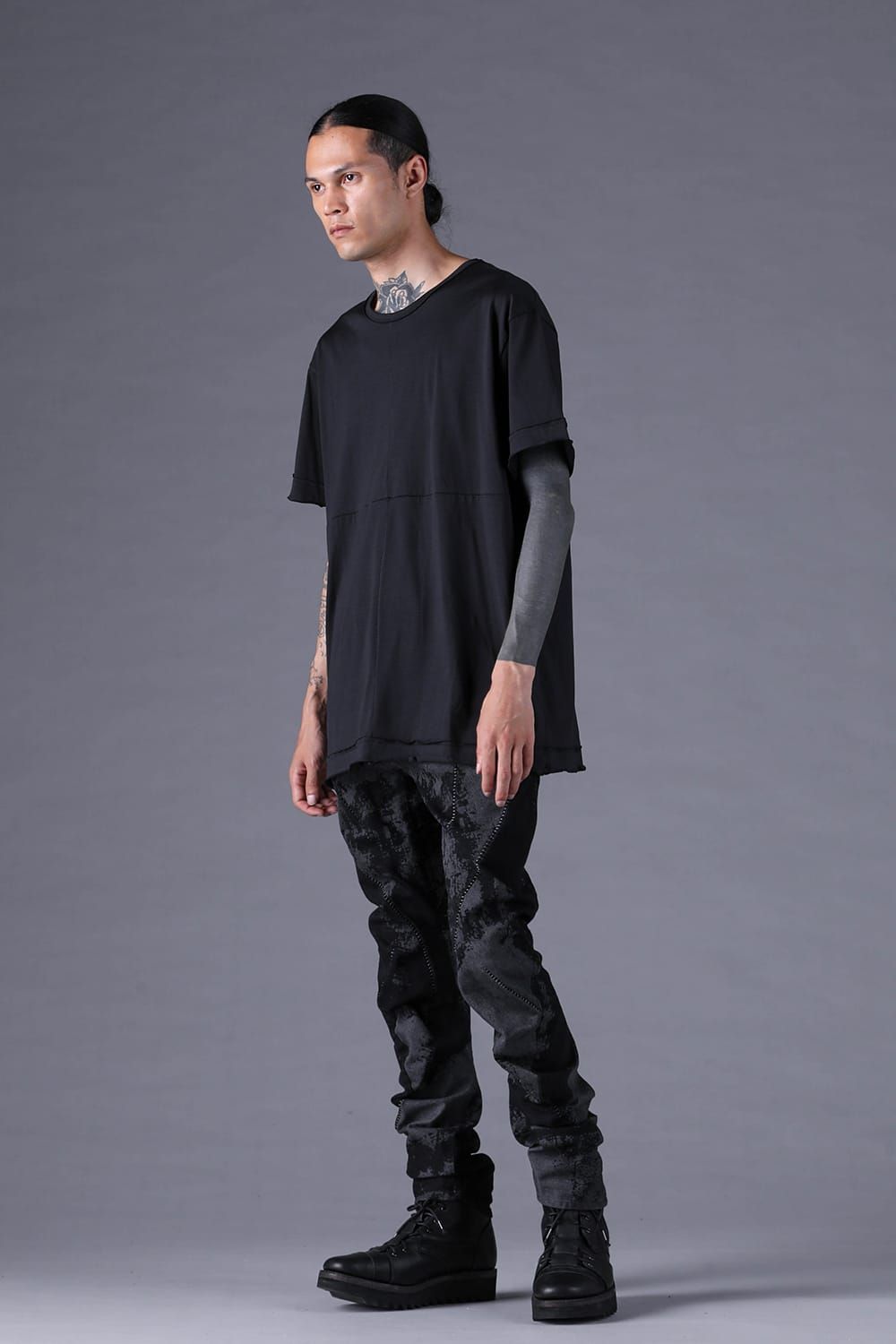 《2027SS先行予約分》Brushed-Coated Twist Curve Pants"Black" / ブラッシュコーティングツイストカーブパンツ"ブラック"