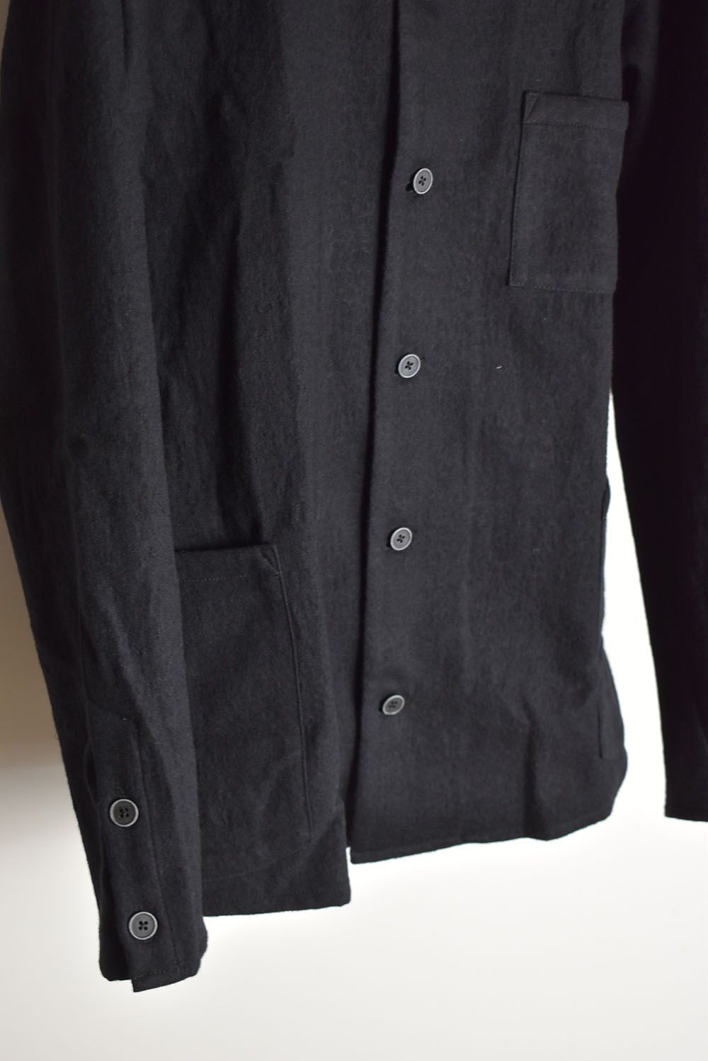 Stand Collar Shirts"Lamp Black"/スタンドカラーシャツ"ランプブラック"