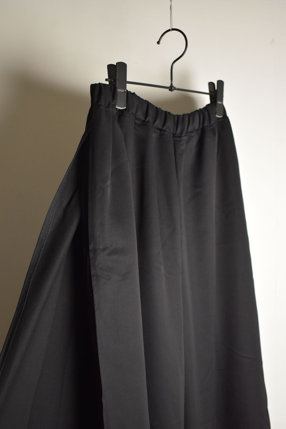 Layerd Slit Hakama Pants"Black" / レイヤードスリット袴パンツ"ブラック"