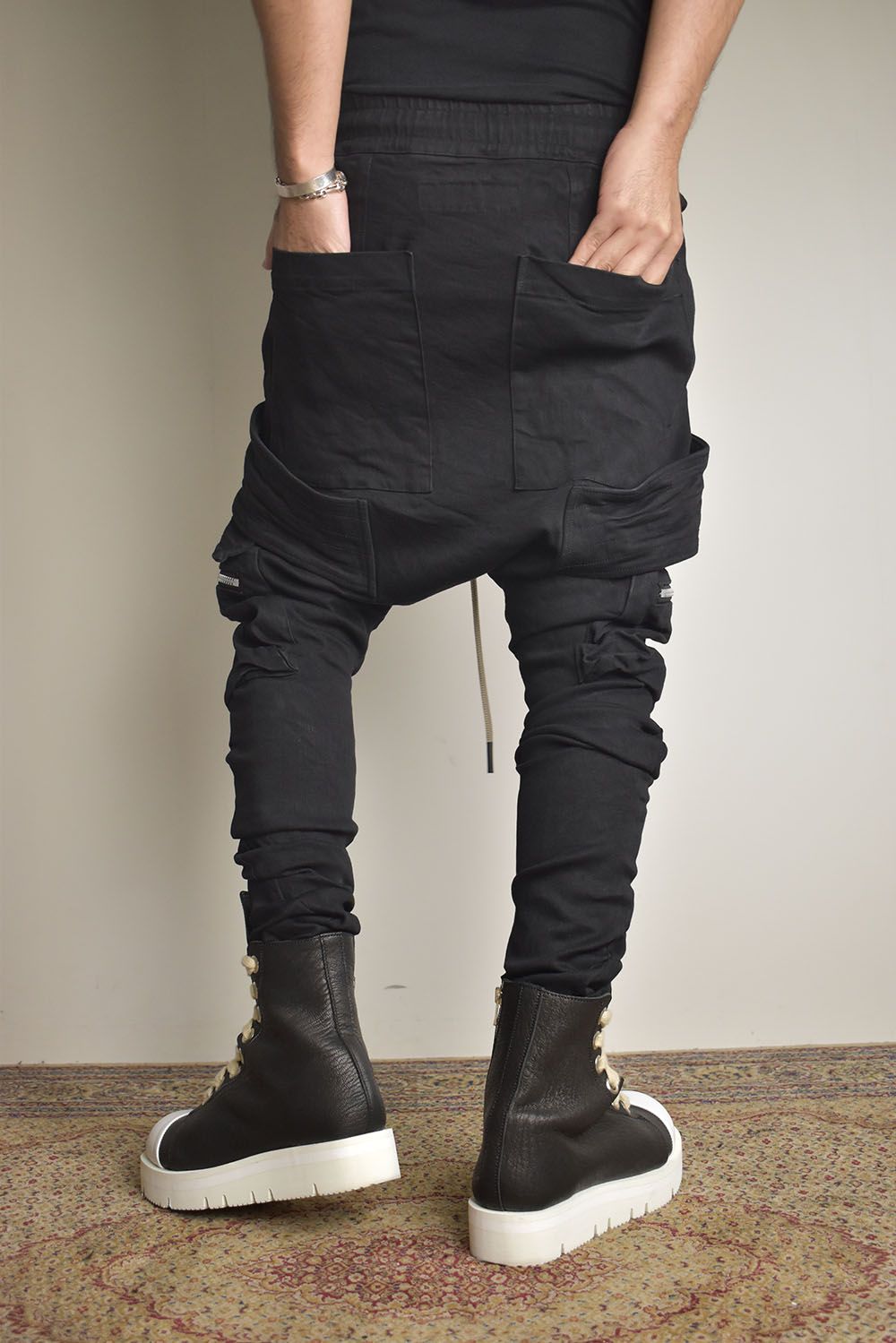 Denim  Cargo Sarouel Skinny"Black"/デニムカーゴサルエルスキニー"ブラック"