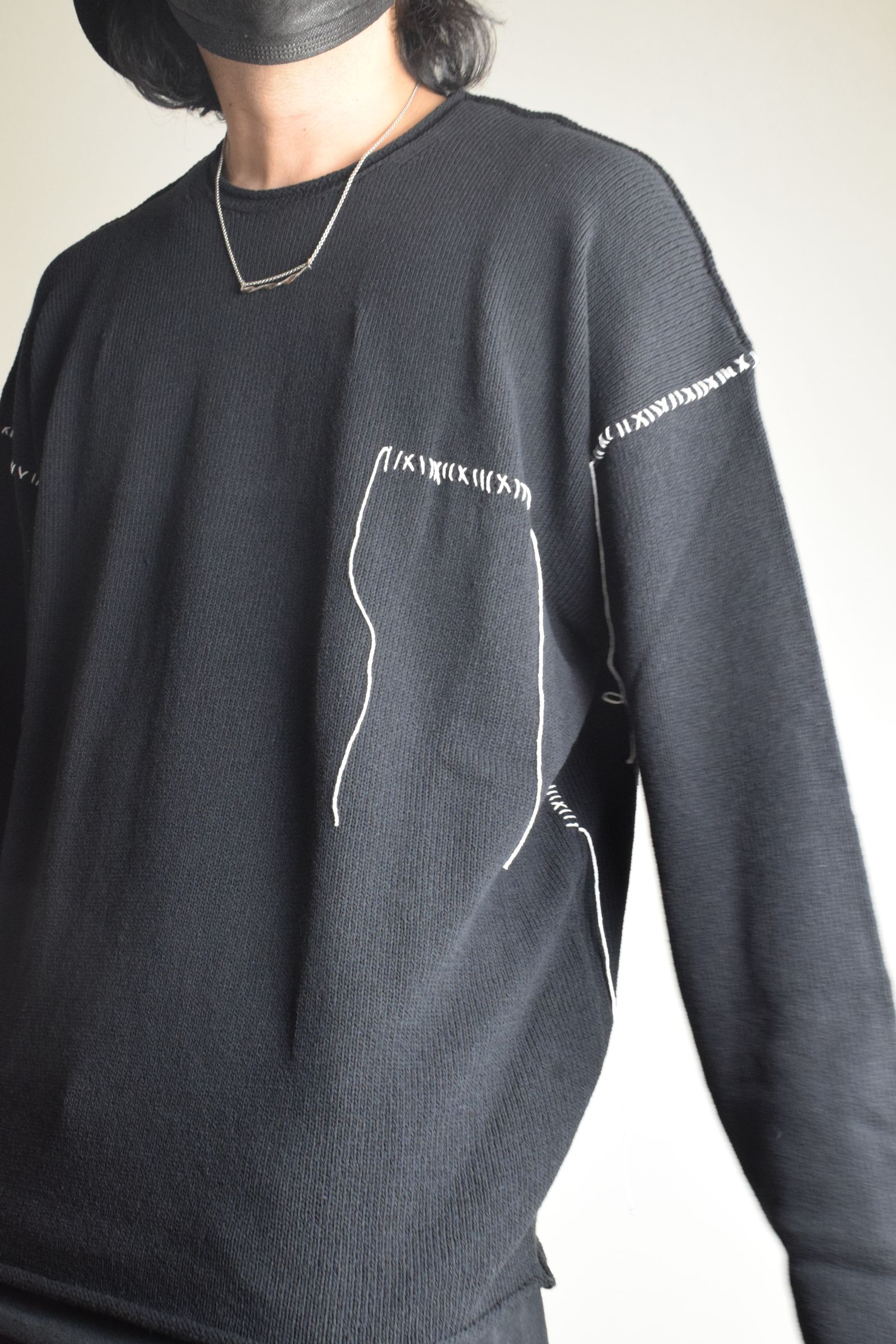 Stitch knit "Black" / ステッチニット"ブラック"