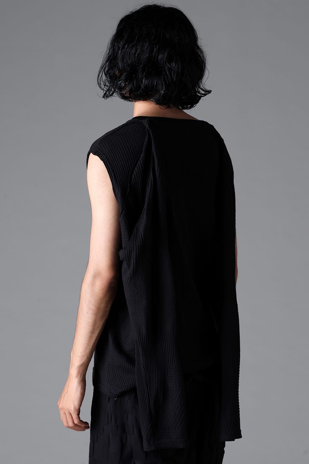 《2026SS先行予約》Deformed Stripe Pattern Shiva Long Sleeve Tee "Black / Cream" /ディフォルメドストライプパターンシヴァロングスリーブ"ブラック/クリーム"