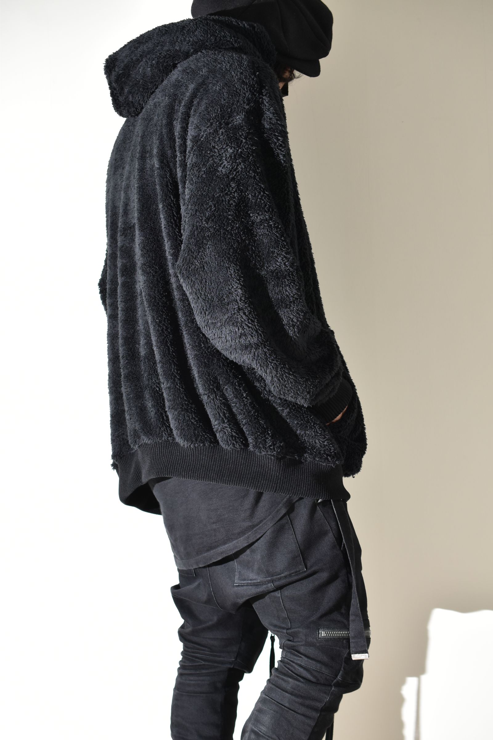 Fleece Big Hoodie "Black" / フリースビッグフーディ "ブラック"