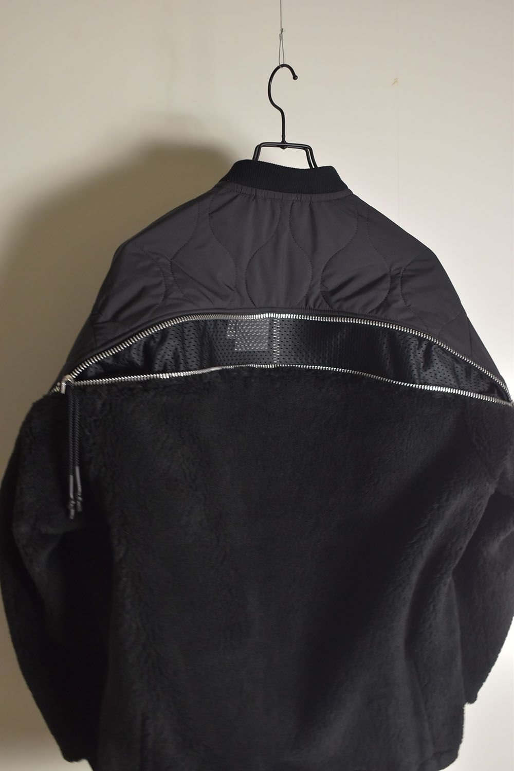 Combination Zip Boa Jersey"Black" / コンビネーションジップボアジャージー"ブラック"