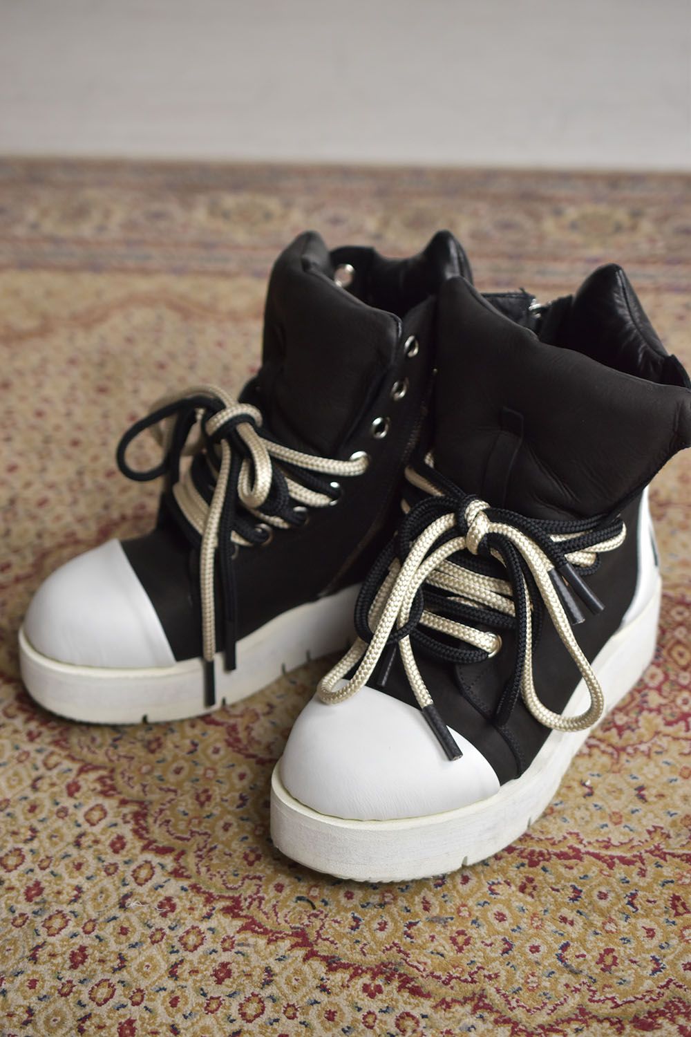 High Cut Sneakers"Black×White"/ハイカットスニーカー"ブラック×ホワイト"