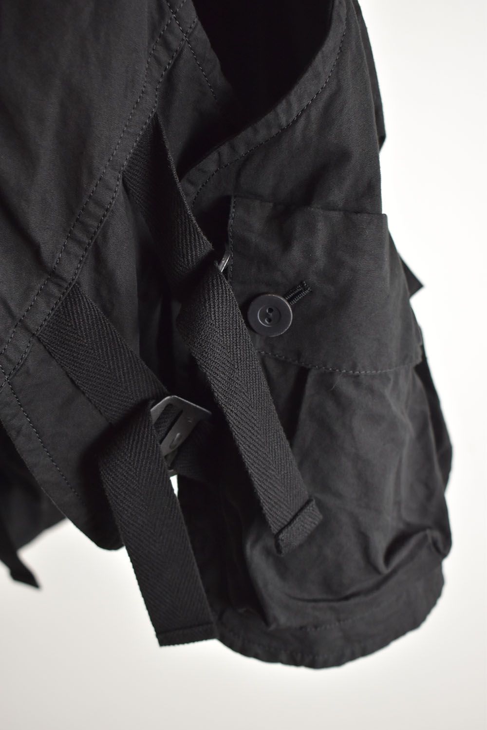 GARMENT DYED MULTI POCKET VEST"Black"/ガーメントダイマルチポケットベスト"ブラック"