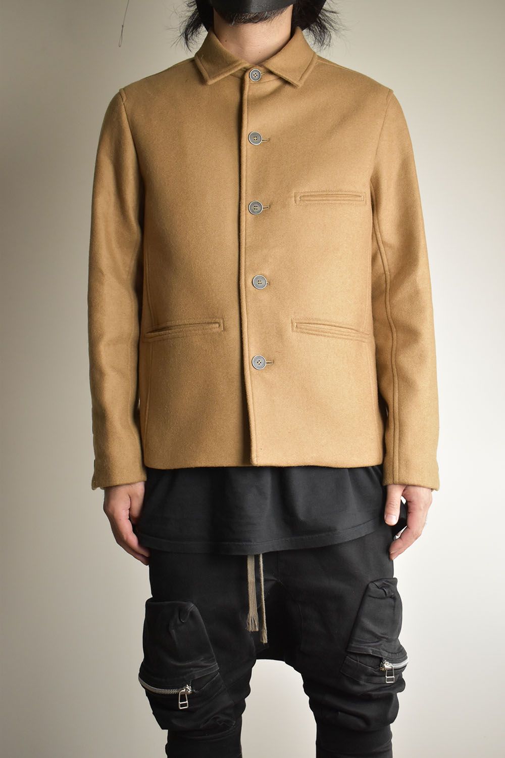 Wool Cashmere Work Jacket"Camel" / ウールカシミアワークジャケット"キャメル"