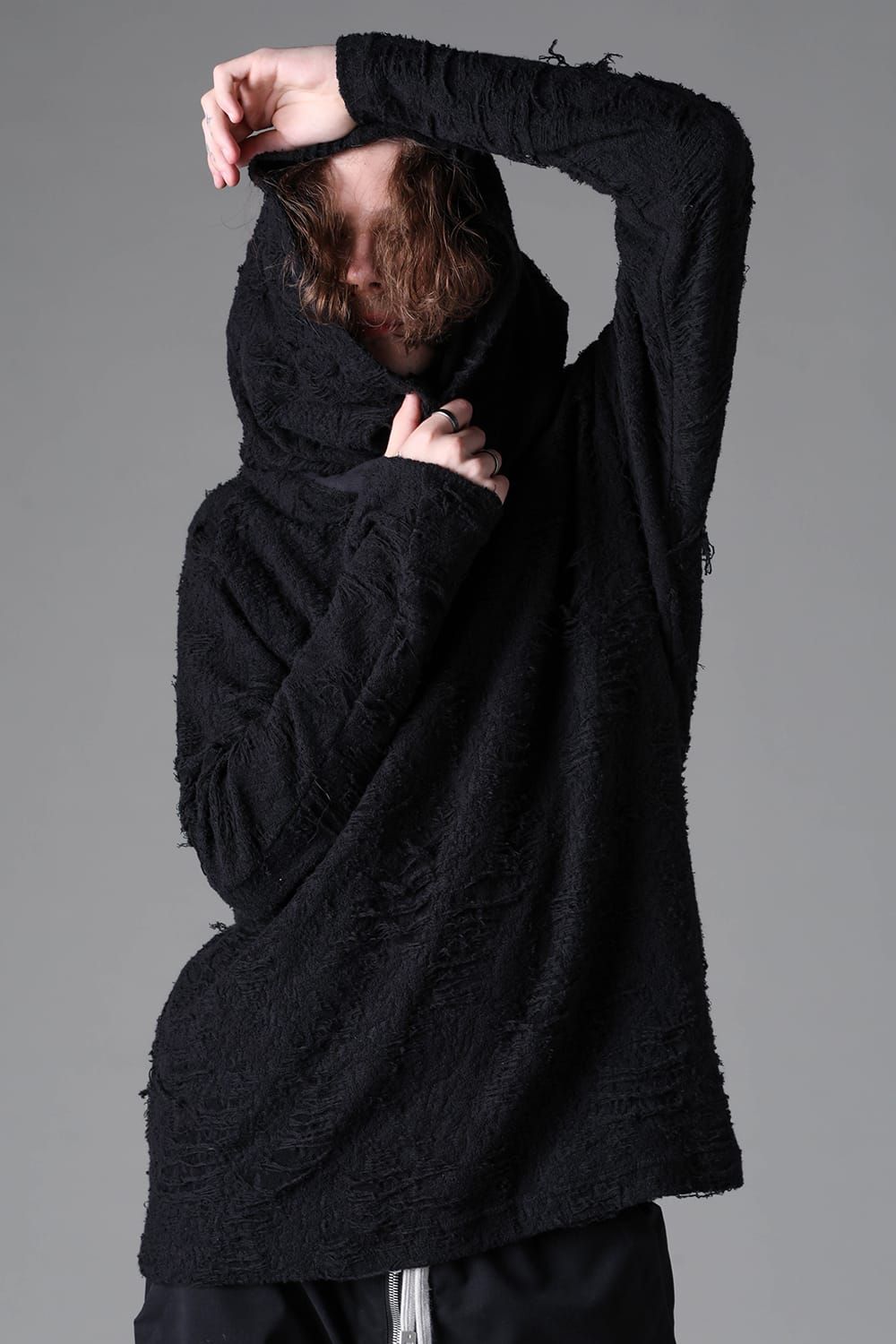 《2026AW先行予約》Twisted Hoodie Pullover"Black" / ツイストフーディプルオーバー"ブラック"