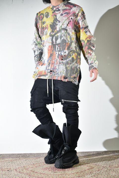 サルエルスキニーも合うサックブーツ