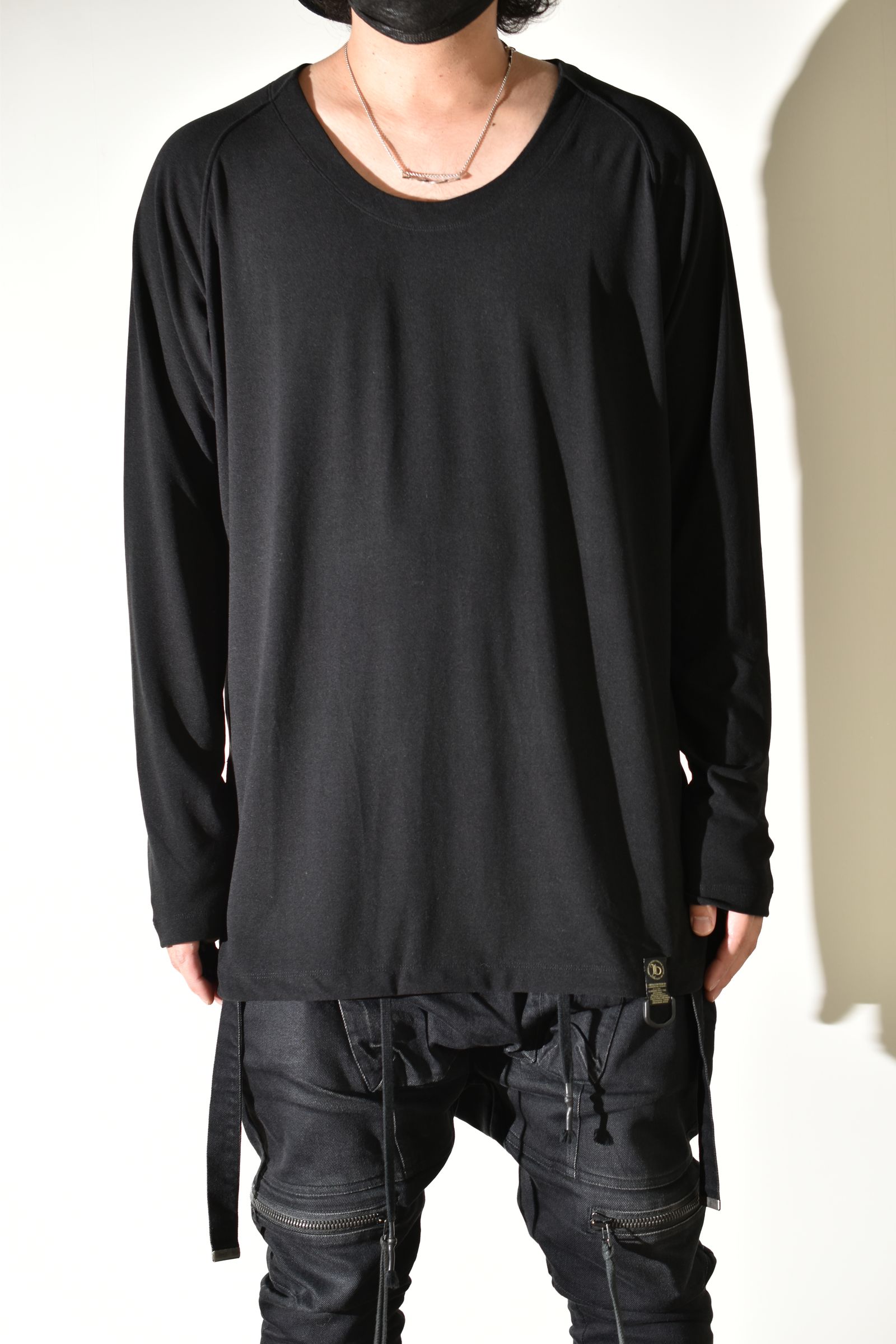 Loose Neck Premier Long Sleeve Tee"Black" /  ルーズネックプレミアロングスリーブTee"ブラック"