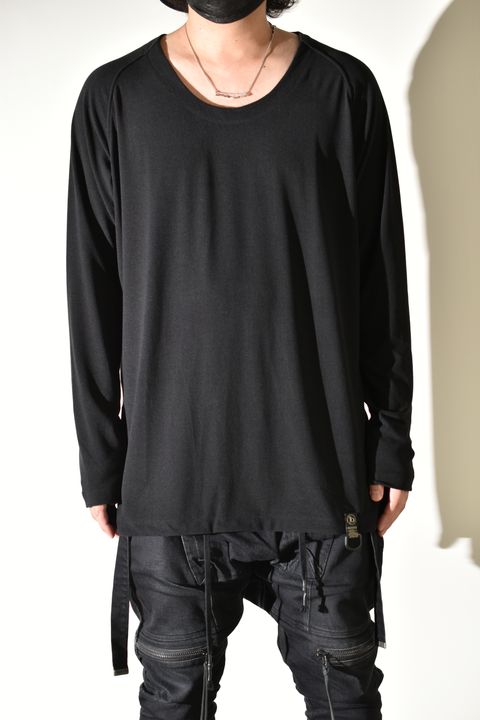 Loose Neck Premier Long Sleeve Tee"Black" /  ルーズネックプレミアロングスリーブTee"ブラック"