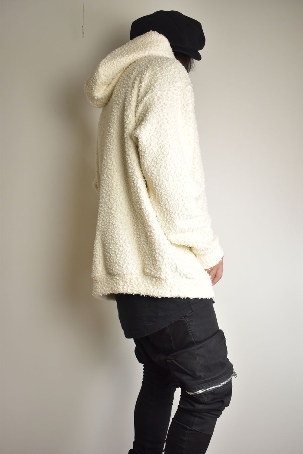 Wool Cotton Boa Hoodie Pullover"White" /  ウールコットンボアフーディプルオーバー"ホワイト"