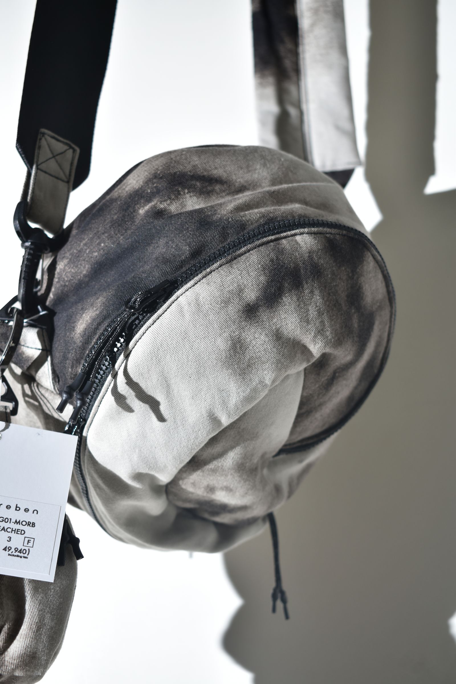 Sphere Shoulder Bag "Black Bleached" / スフィアショルダーバッグ"ブラックブリーチ"