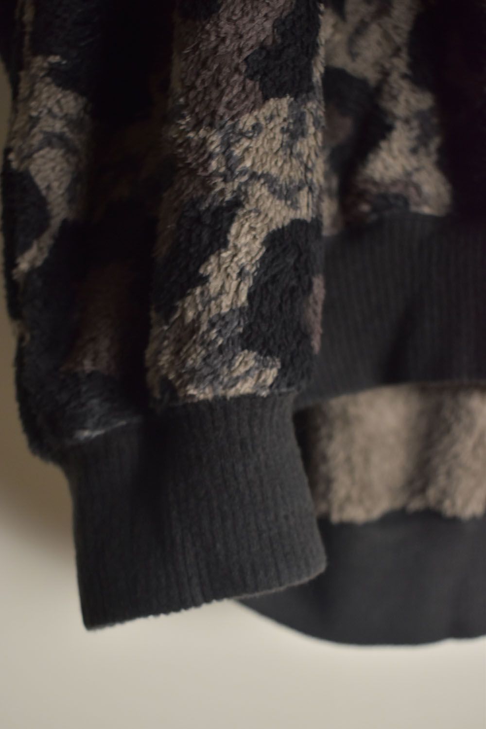 Large Leopard Fleece Cardigan "Dark Leopard" / ラージレオパードフリースカーディガン"ダークレオパード"