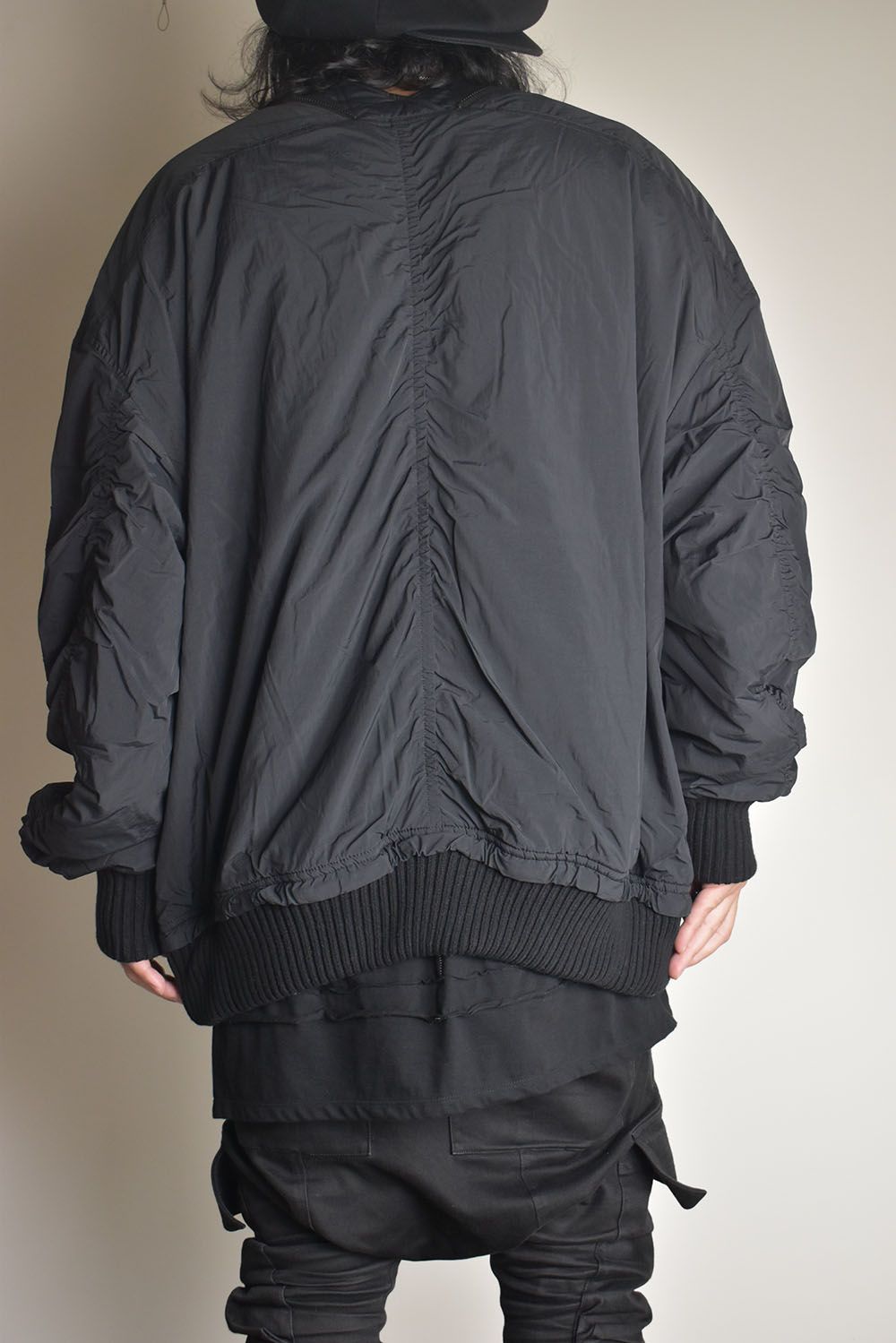 Over Sized Bomber Jacket"Black" / オーバーサイズボンバージャケット"ブラック"
