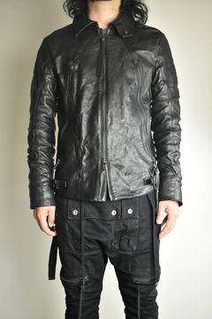 Horse Leather Collar Detachable Jacket"Black" / ホースレザーカラーデタッチャブルジャケット"ブラック"