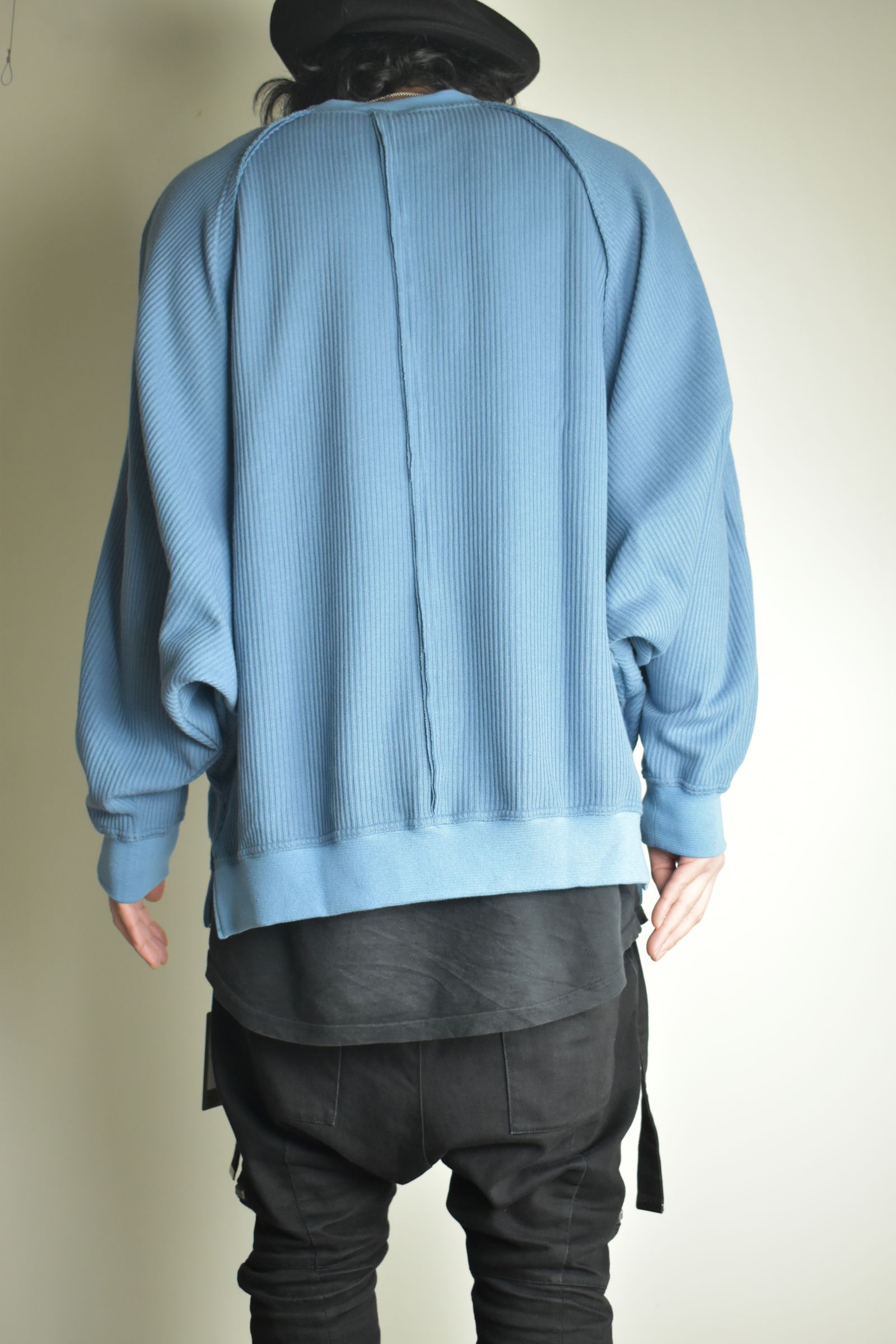Rail Knit Dolman Sleeve"Blue" / レールニットドルマンスリーブ"ブルー"