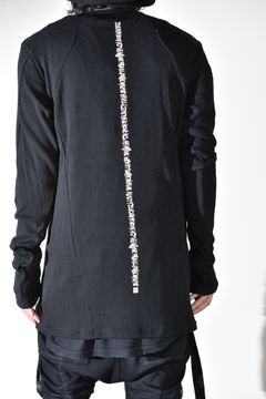 Back Printed Waffle Jersey Long  Sleeve Tee"Black" バックプリントワッフルジャージーロングスリーブTee"ブラック"