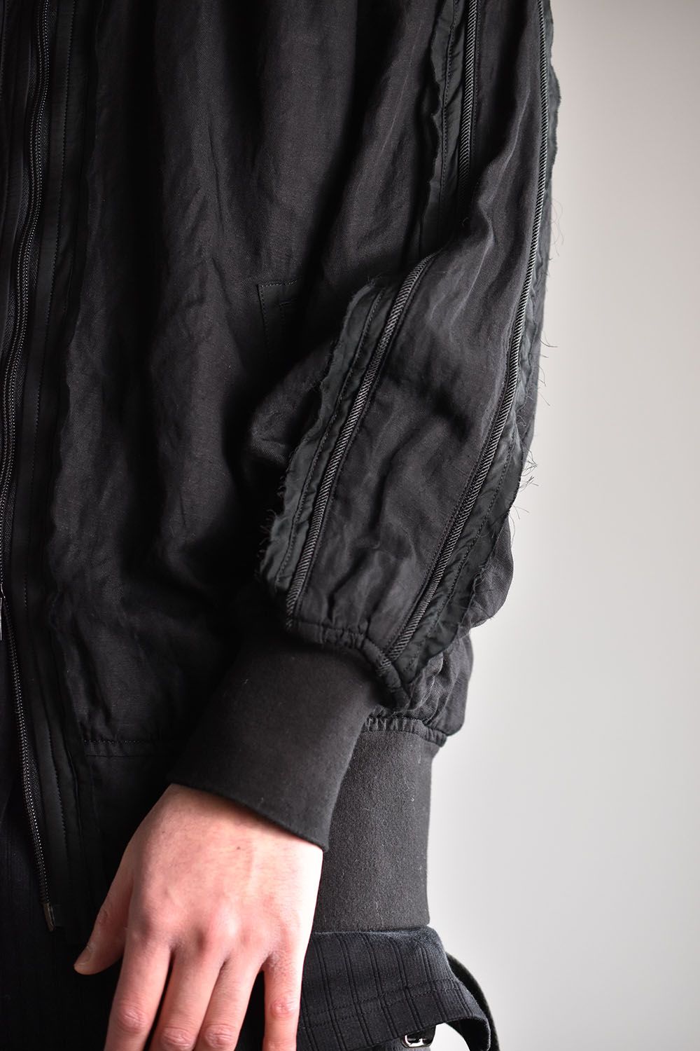 Garment Dyed Bomber Jacket"Black"/ガーメントダイボンバージャケット"ブラック"