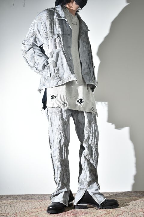 Licht Bestreben 2026SS クリーンな配色に退廃的にジャガードを施したセットアップ