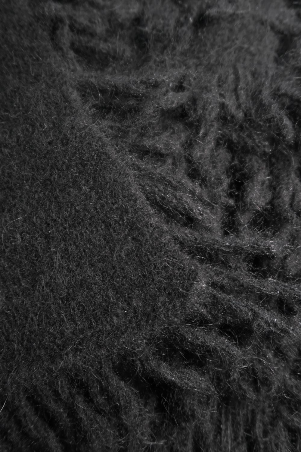 5GG Long Pile Knit Cardigan"Black" / ロングパイルニットカーディガン"ブラック"
