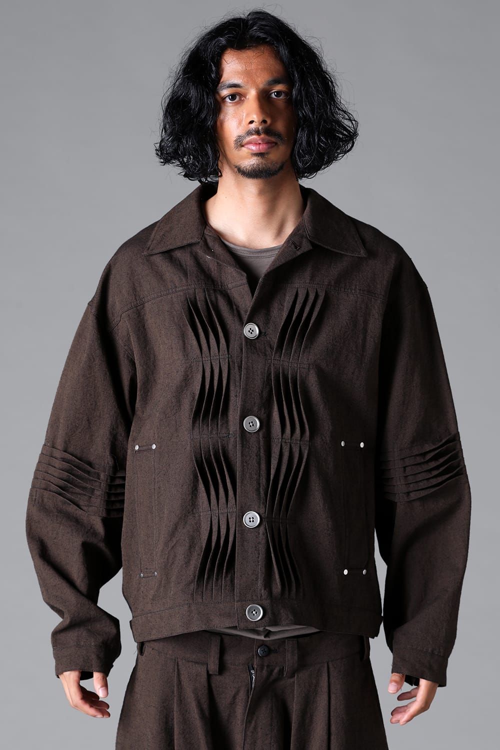 《2026SS先行予約》Pin Tuck Blouson"Macassar" / ピンタックブルゾン"マカサー"