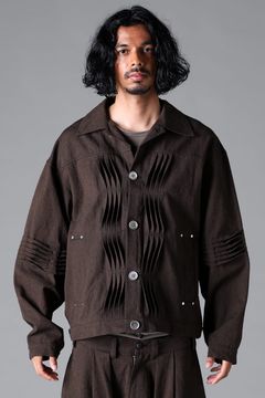 《2026SS先行予約》Pin Tuck Blouson"Macassar" / ピンタックブルゾン"マカサー"