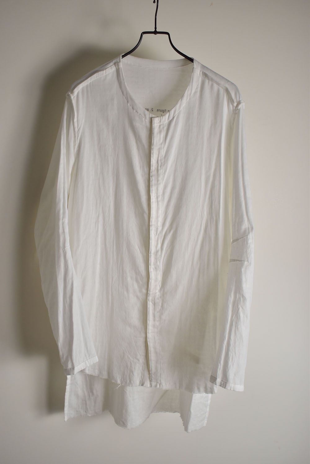 Round Neck Reversible Gauze Shirt"Off White" / ラウンドネックリバーシブルガーゼシャツ"オフホワイト"