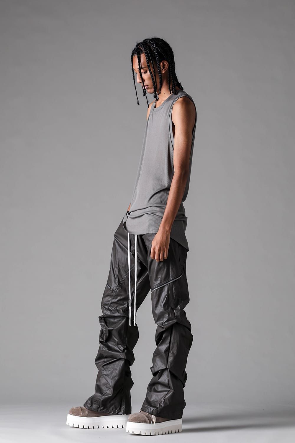 《2027SS先行予約》Rib Long Tank Top"Black / Ivory / L.Grey / Grey" / リブロングタンクトップ"ブラック / アイボリー /ライトグレー / グレー"