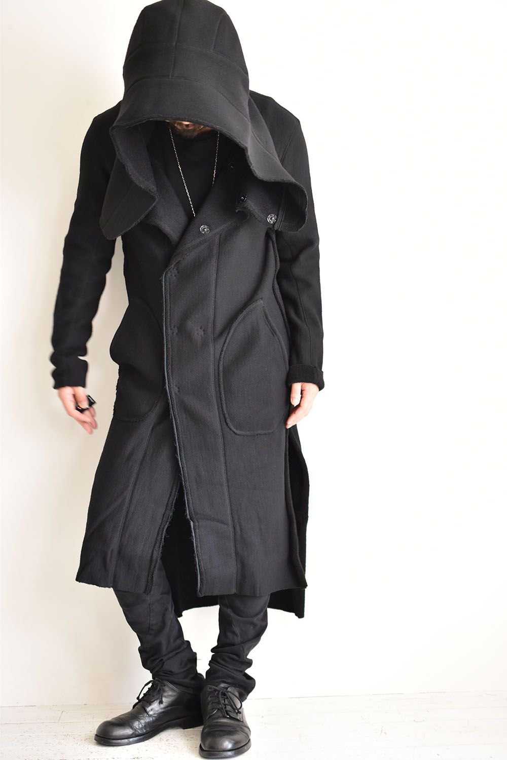 ウール裏毛Parka Coat"Black"/パーカーコート"ブラック"