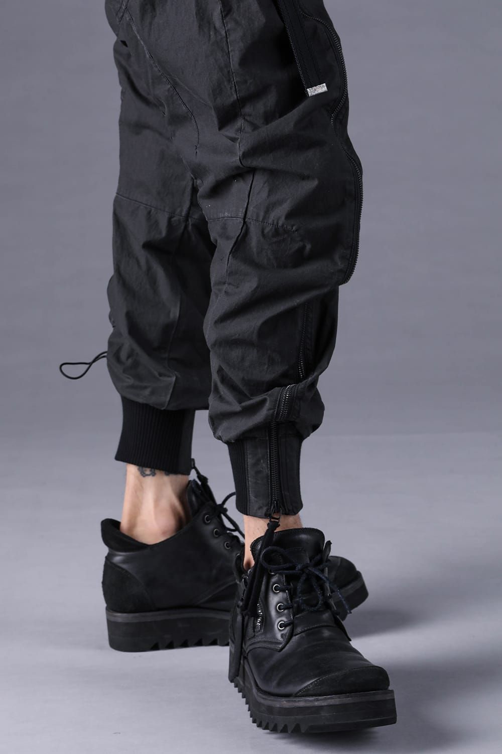 《2027SS先行予約分》Pigment-Coated Parachute Jog Pants"Black" / 顔料コーティングパラシュートジョグパンツ"ブラック"