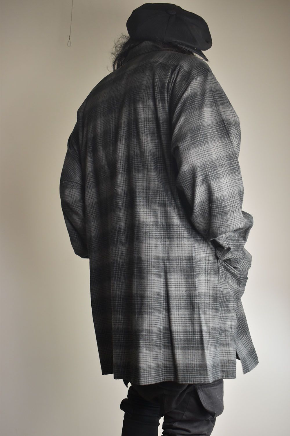 Over Sized Check Shirts"Grey" / オーバーサイズドチェックシャツ"グレー"
