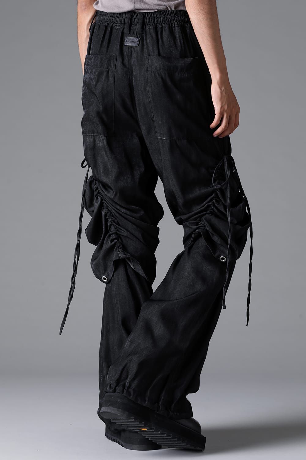 《2026SS先行予約》Layerd Gather Wide Pants"Black / Uneven D.Grey / Uneven Grey" / レイヤードギャザーワイドパンツ"ブラック/アンイーブンダークグレー/アンイーブングレー"
