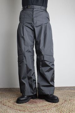 Shingle Flap Baggy Trousers "Charcoal" / シンフラップバギートラウザー"チャコール"