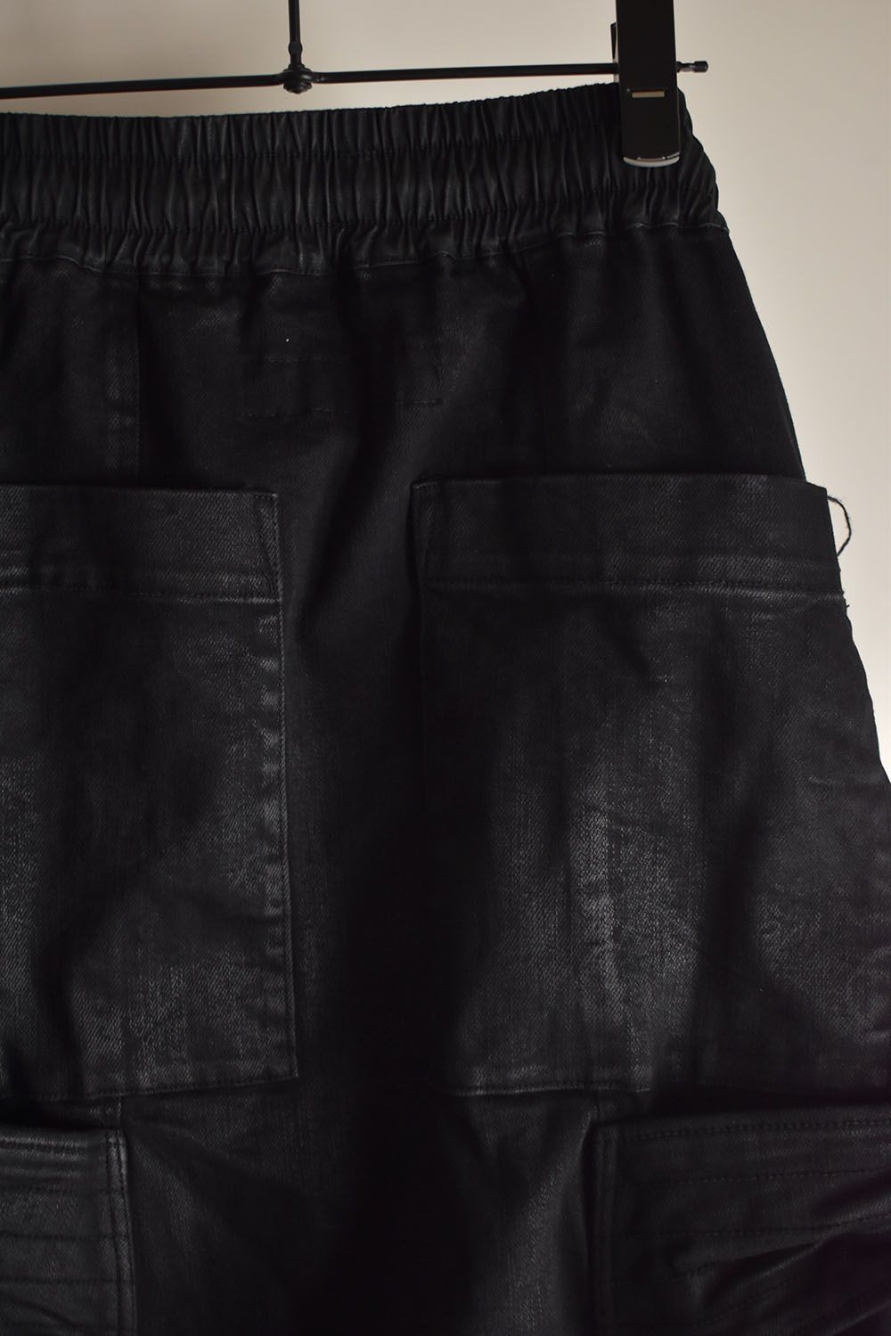 《2025AW先行予約》Denim Coating Cargo Sarouel Skinny"Black" / デニムコーティングカーゴサルエルスキニー"ブラック"